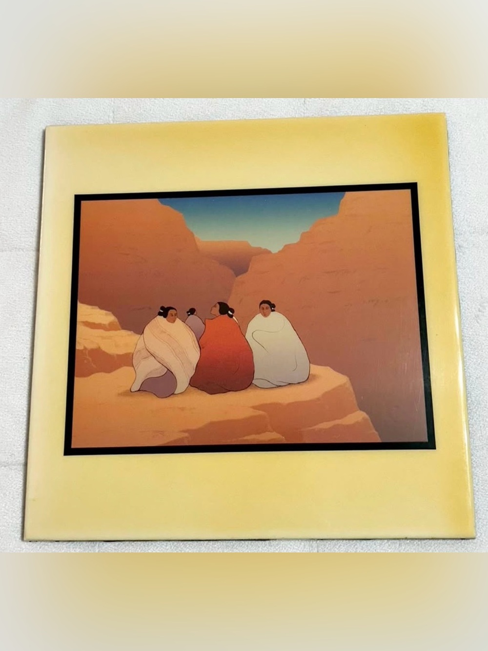 Vtg "Twilight in the Grand Canyon"Tile renowned Navajo artist R.C. Gorman